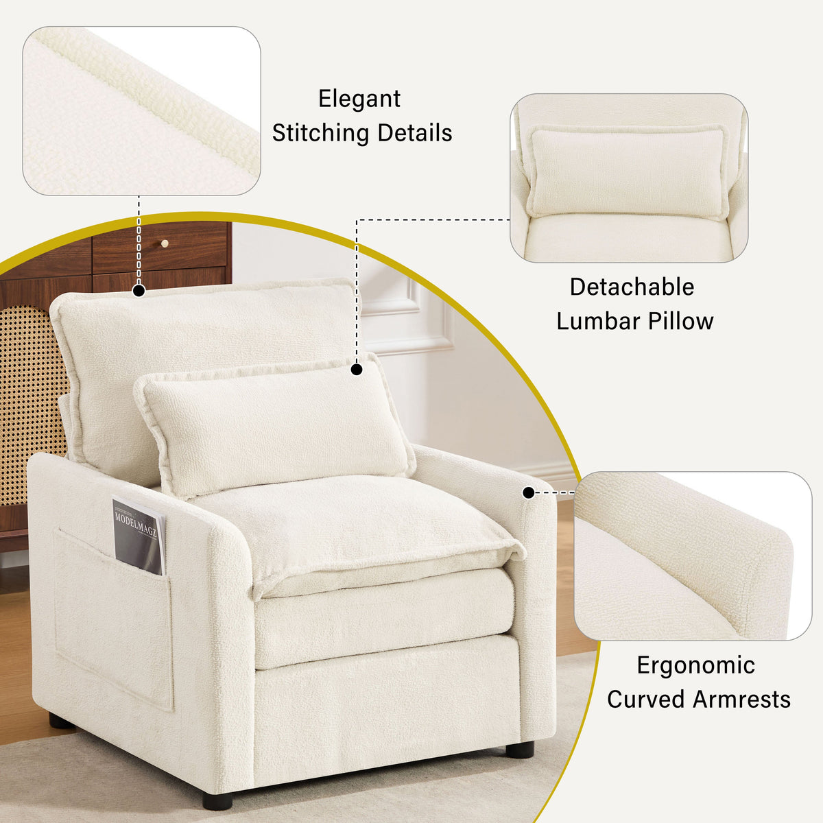Modern Single Seat Accent Chair