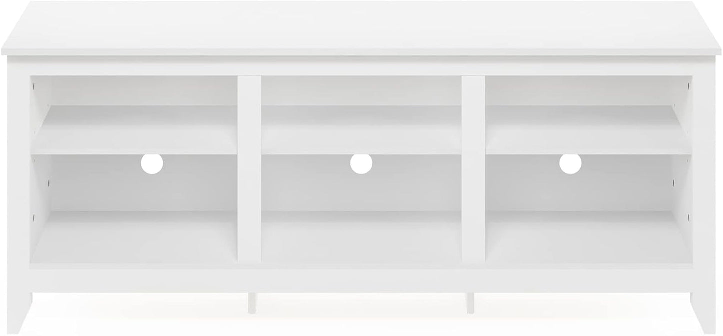 Jensen 65 Inch White Entertainment Center With TV Stand