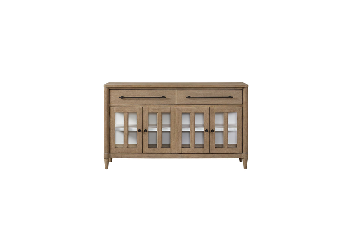 Power Raedy Buffet with Glass Cabinet Doors