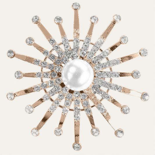 Gold Floral Napkin Rings – Elegant Pearl Table Setting Rings for Dining Decor