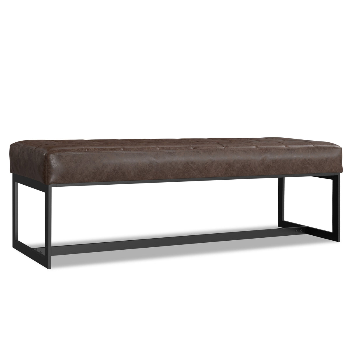 Penelope Leather Ottoman Bench