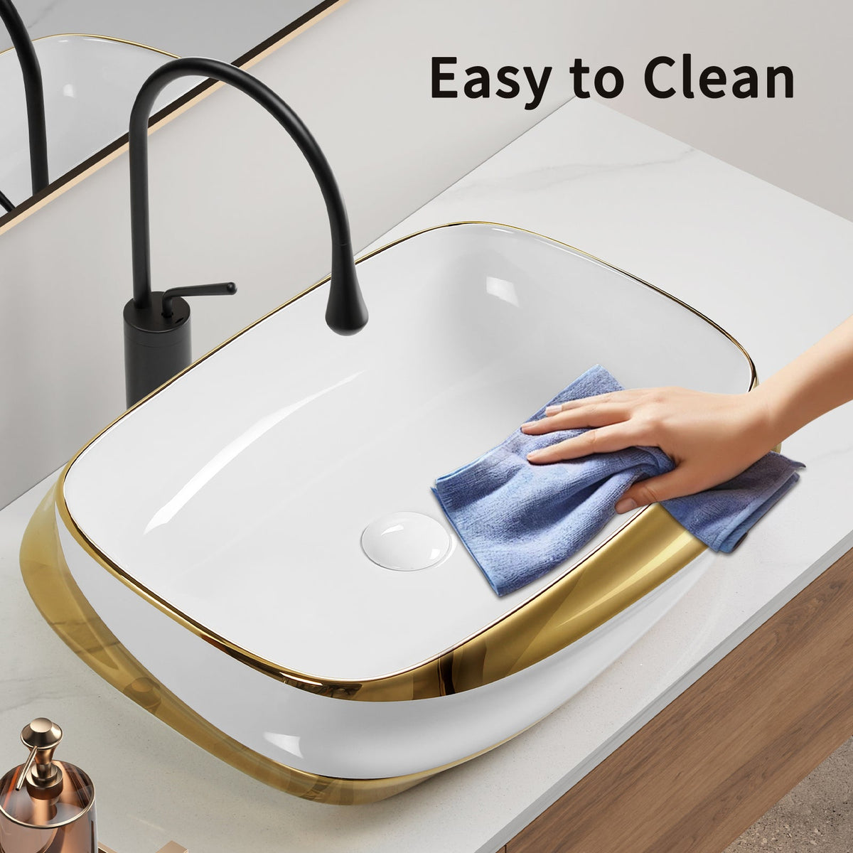 Ceramic Bathroom Vessel Sink - 24" x 17"