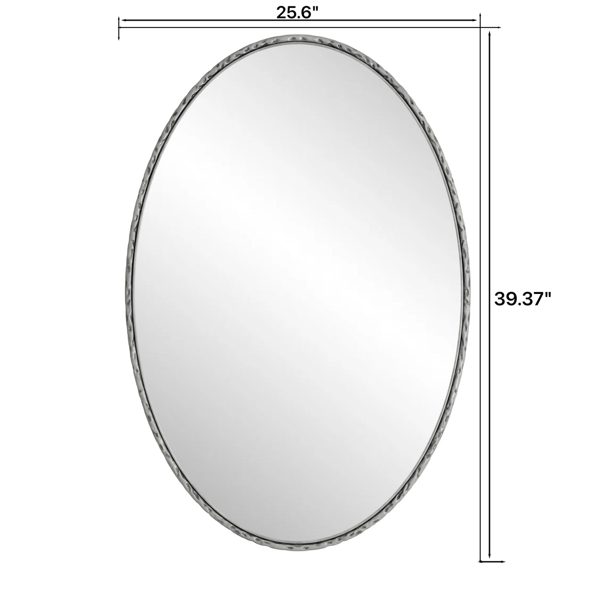 Iron Art Oval Retro Mirror - Antique Effect
