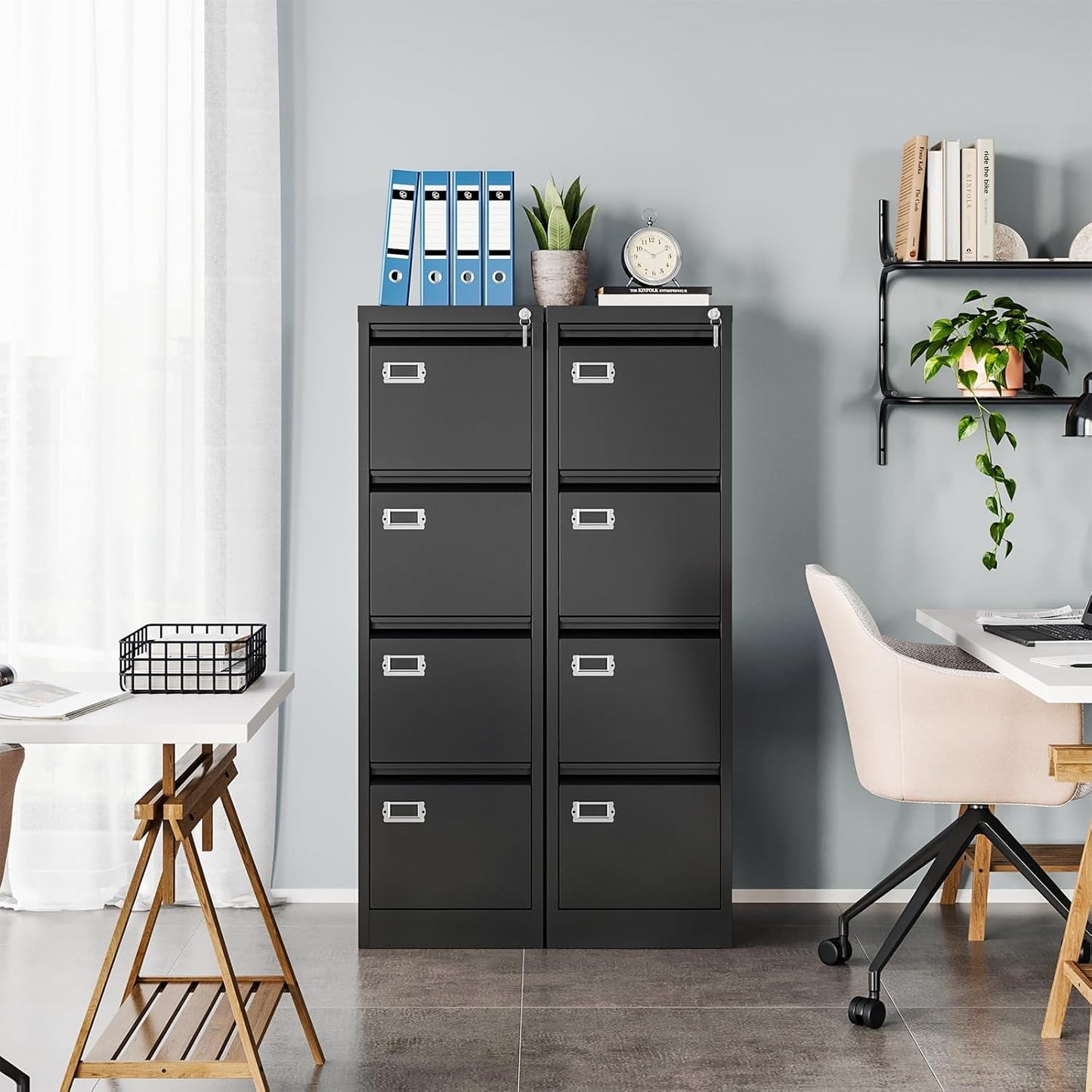 Four Drawer Filing Cabinet With Lock For Home Office