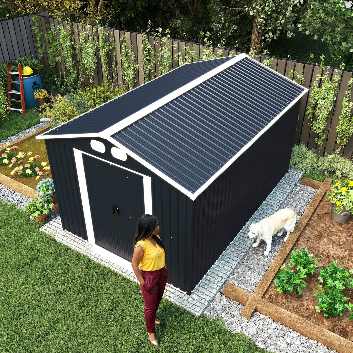 Campcraft 8x12 FT Outdoor Metal Storage Shed
