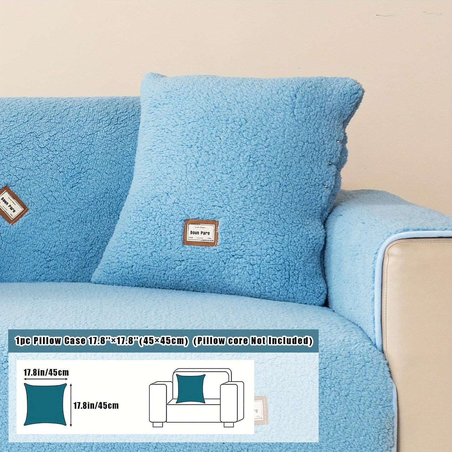 Durable 3 cushion couch cover | High-Quality Plush Sherpa Sofa Cover