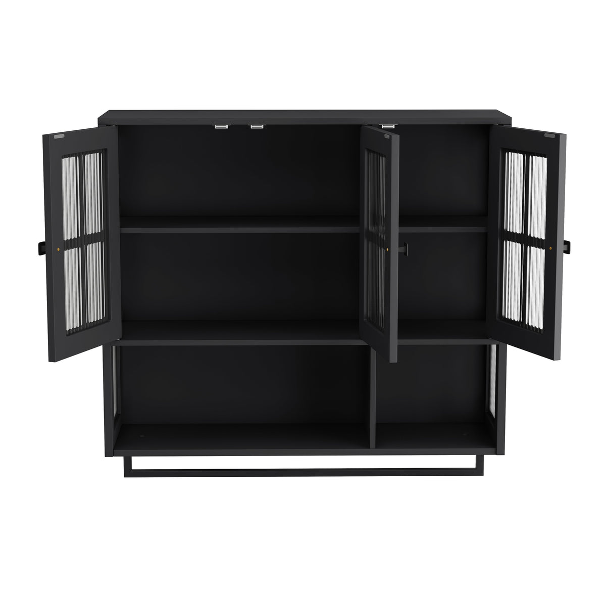 Bathroom Wall Cabinet with Open and Hidden Storage