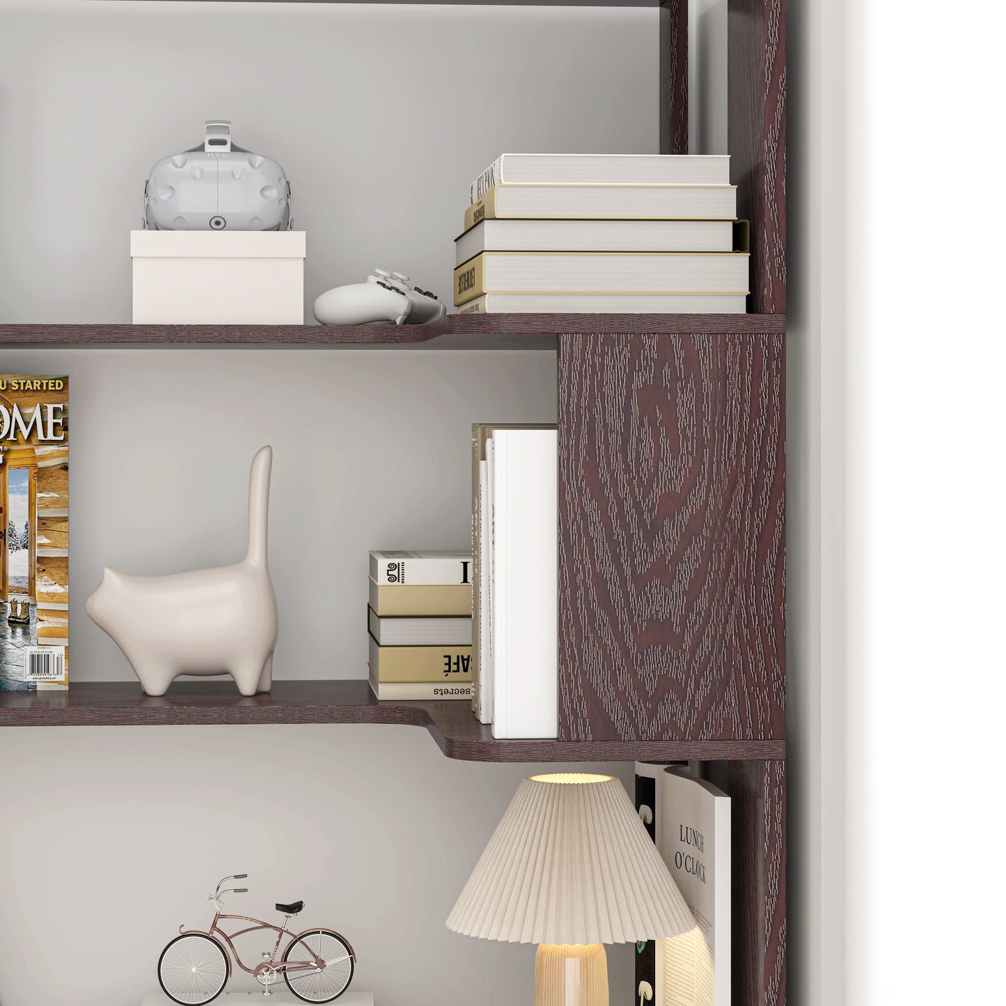 90cm Freestanding Corner Bookshelf
