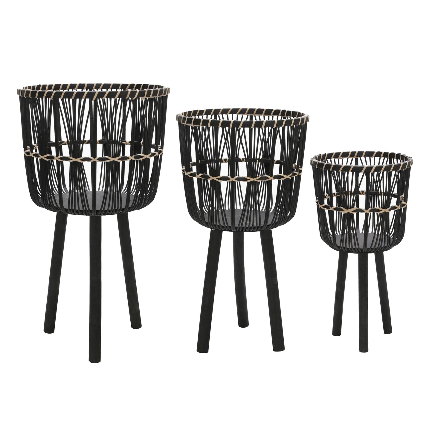 Bamboo Tripod Base Planters