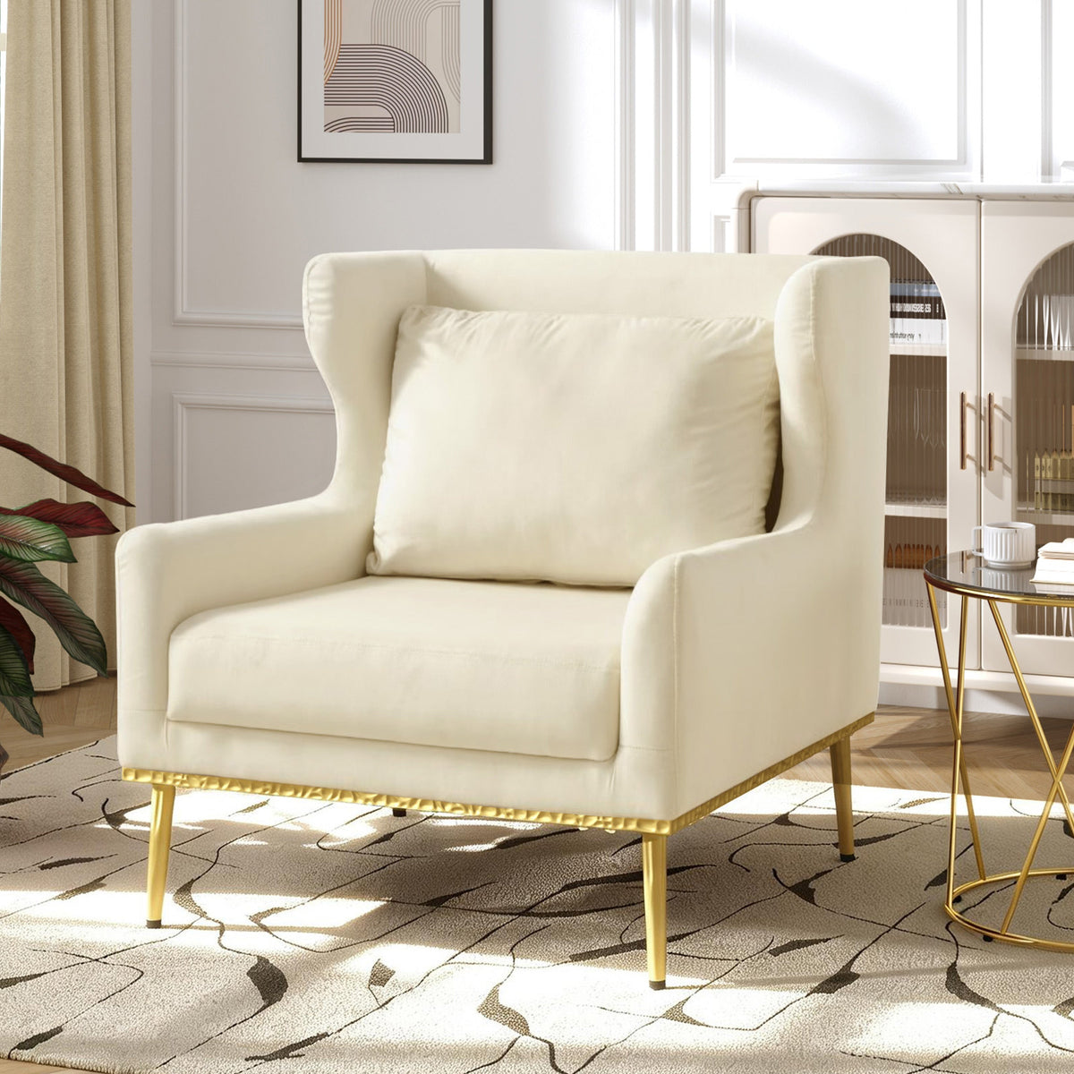 Modern Velvet Accent Chair