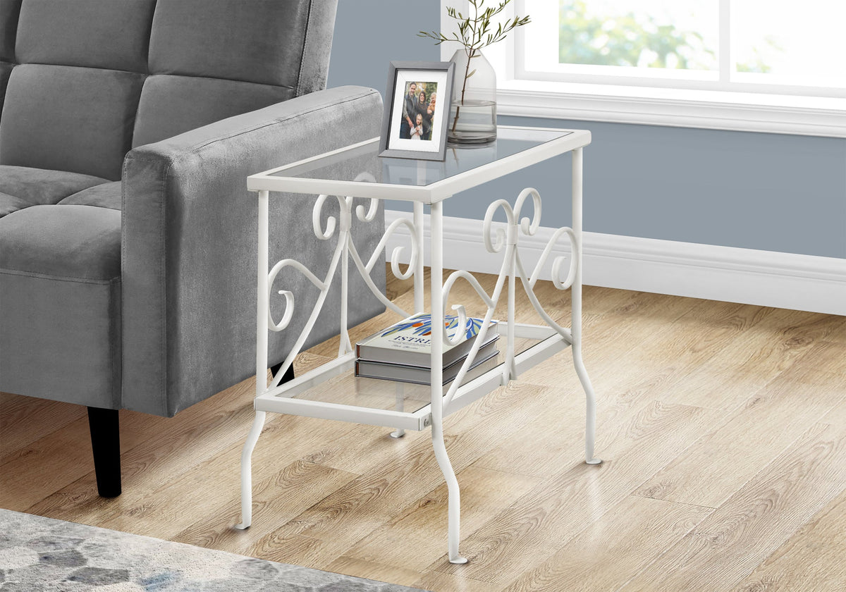 Clear Tempered Glass Accent Table