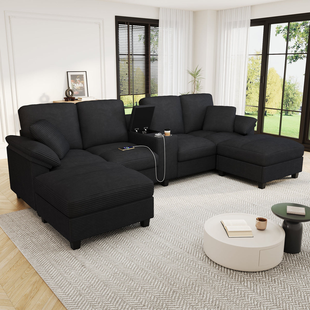 Modern U-shaped Sectional Sofa