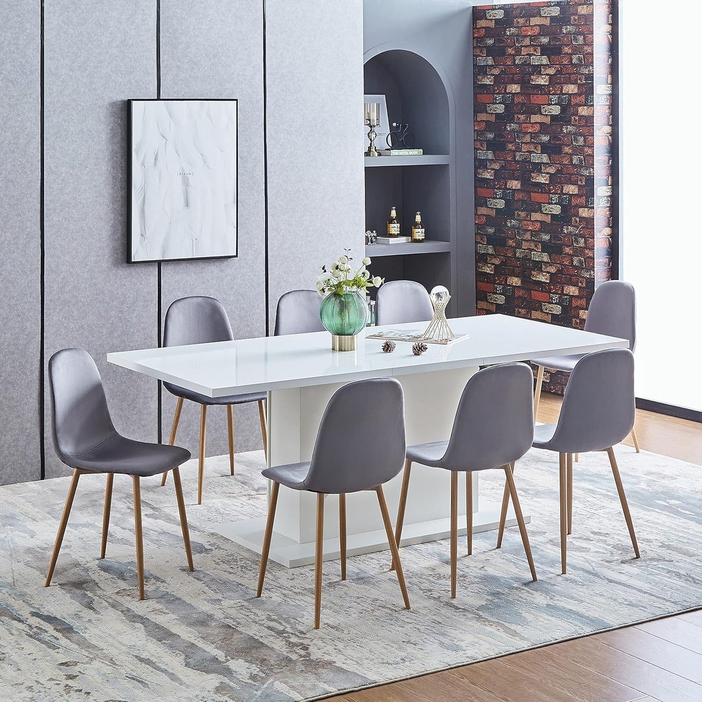 Grey Velvet Dining Chairs Set Of 4 For Dining Room