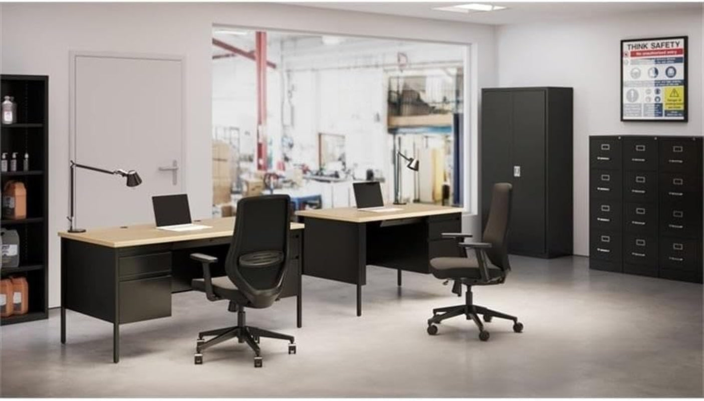 4 Drawer Vertical File Cabinet With Lock 22 Deep Black