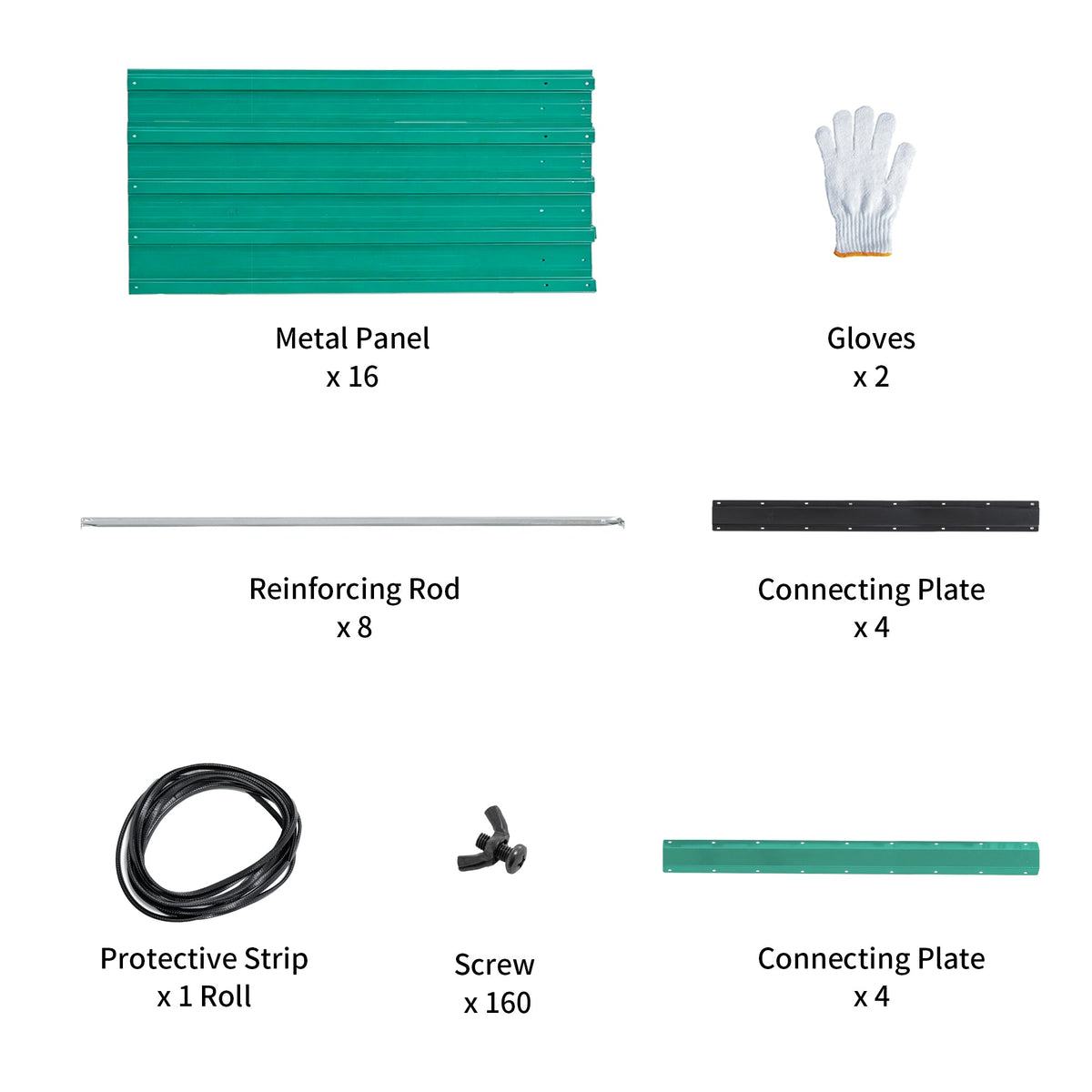 2-Pack 93.7"x31.5"x32.3" Raised Garden Bed