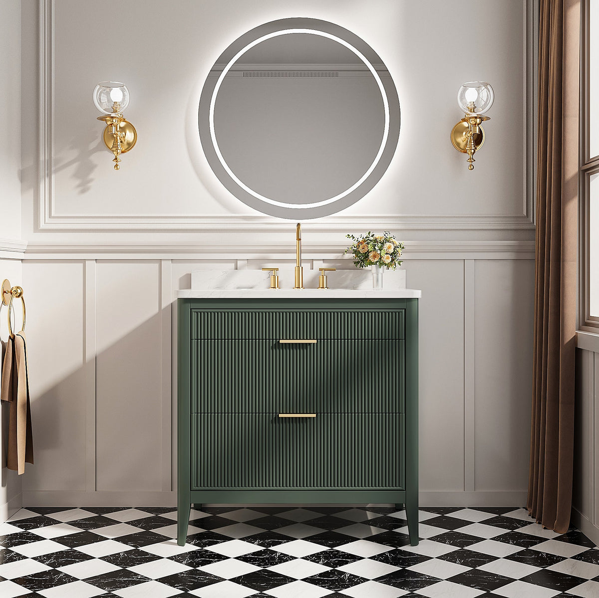 Fully Assembled 36" Bathroom Vanity