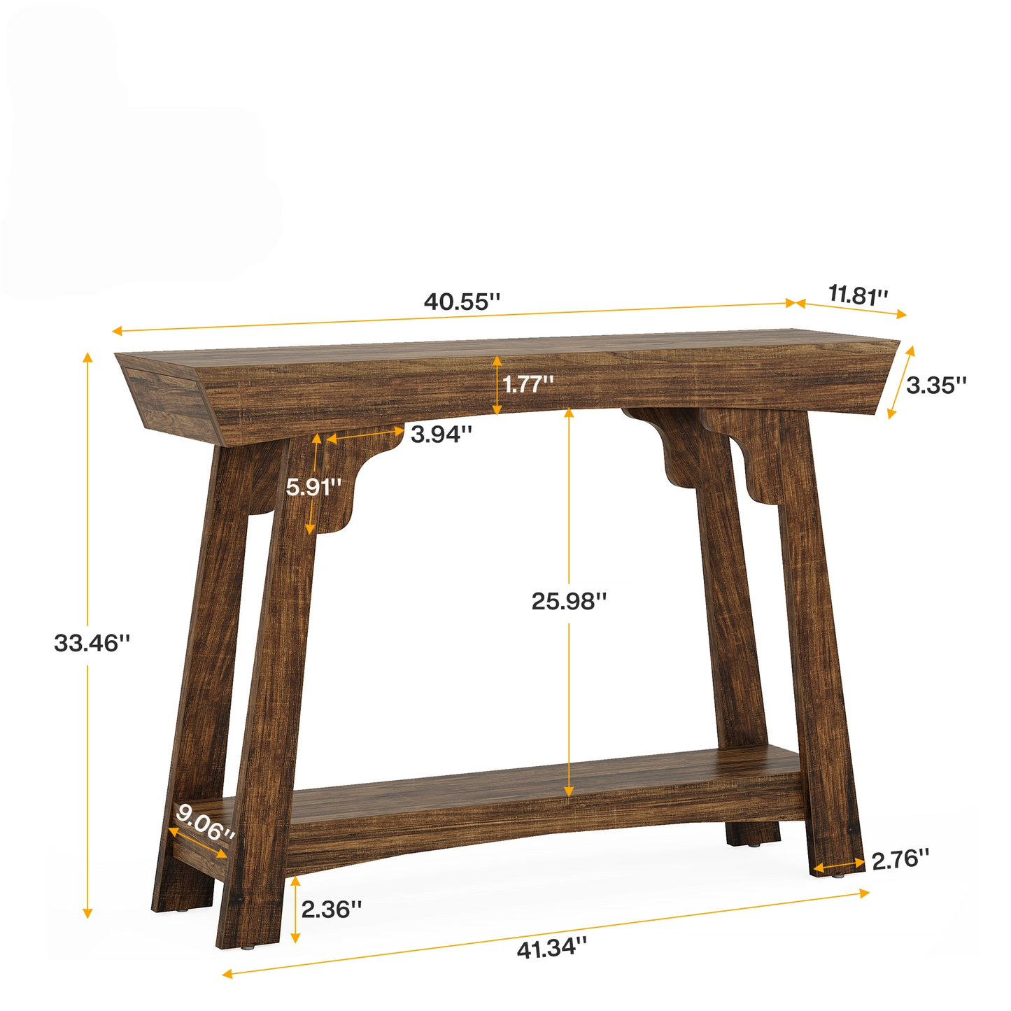 41 Inch Wood Console Table Behind Couch