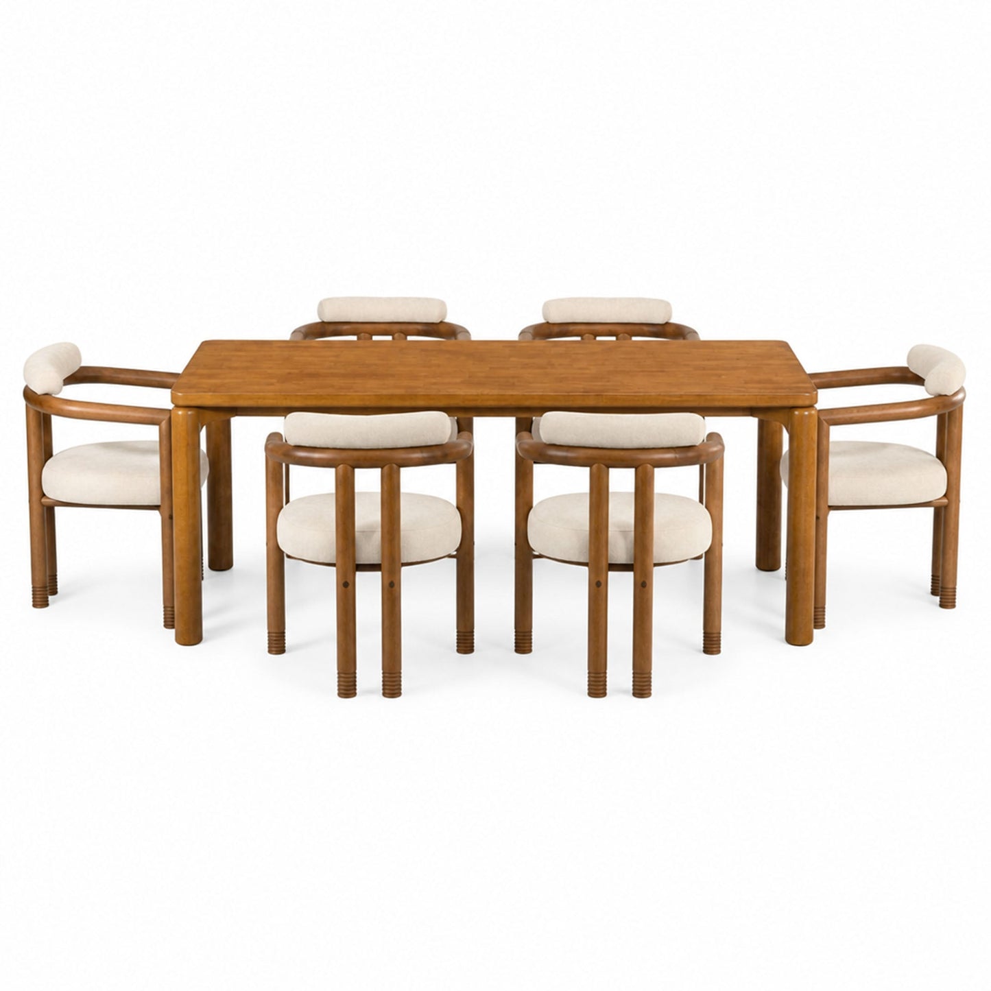7-Piece Dining Table Set for 6, 70"