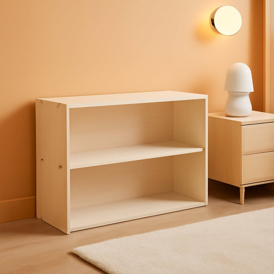 Streamline 2 Shelf Storage Cabinet 24 Inch White Wash Kids Bookshelf