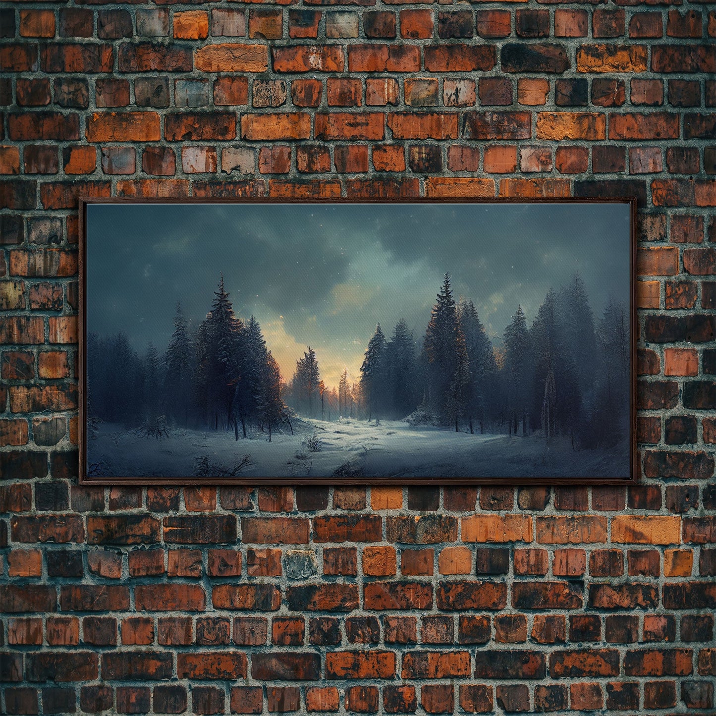Dreamy Landscape Painting Canvas Print, country side, farmhouse decor, beautiful scenic wall art