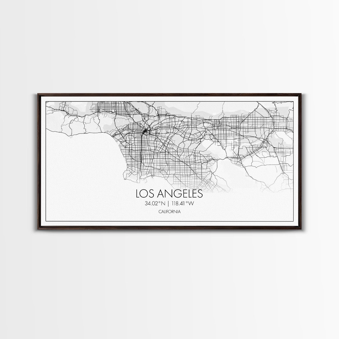 Los Angeles City Map, California Map, Map Art, Modern Art, Wall Art, Canvas Art, Tiny House Décor, Rustic Wall Art, Wanderlust Gift, Prints
