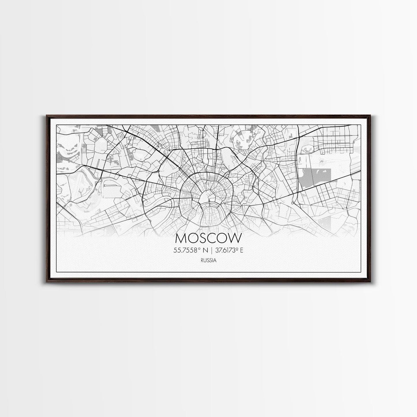 Moscow City Map, Russia Map, Map Art, Minimalist Wall Art, Wall Art, Canvas Art, European Wall Art, Russian Wall Print, Gift For Friend