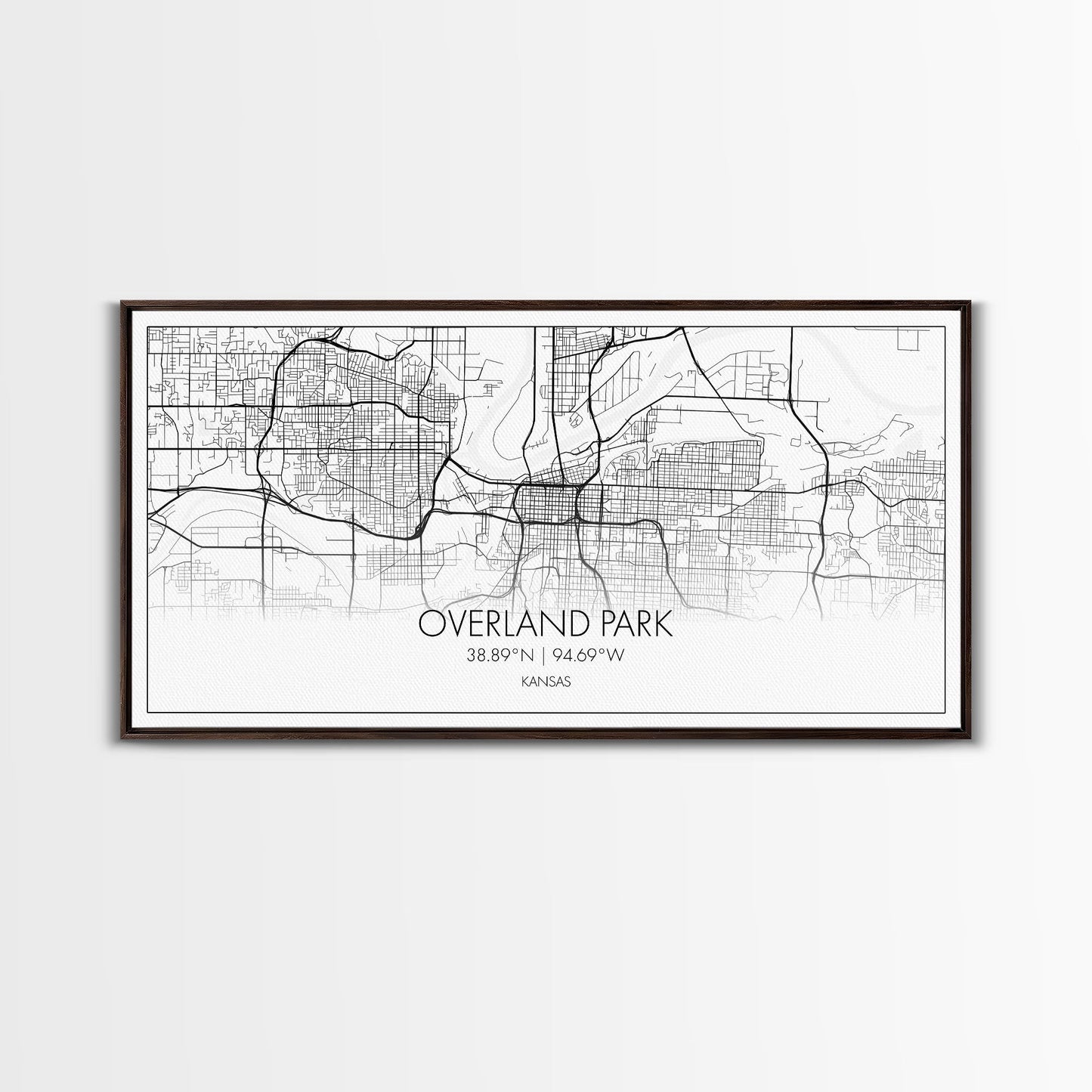 Overland Park City Map, Kansas Art, Map Print, Minimalist Wall Art, Wall Art, Canvas Art, Gift For Realtor, Boho Wall Hanging, Southern Art