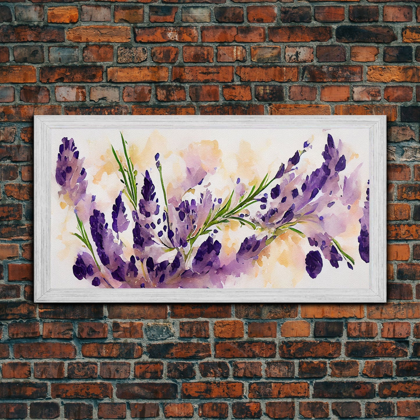 Wild Lavender wall art, canvas print, watercolor painting of lavender flowers, Botanical art, farmhouse decor