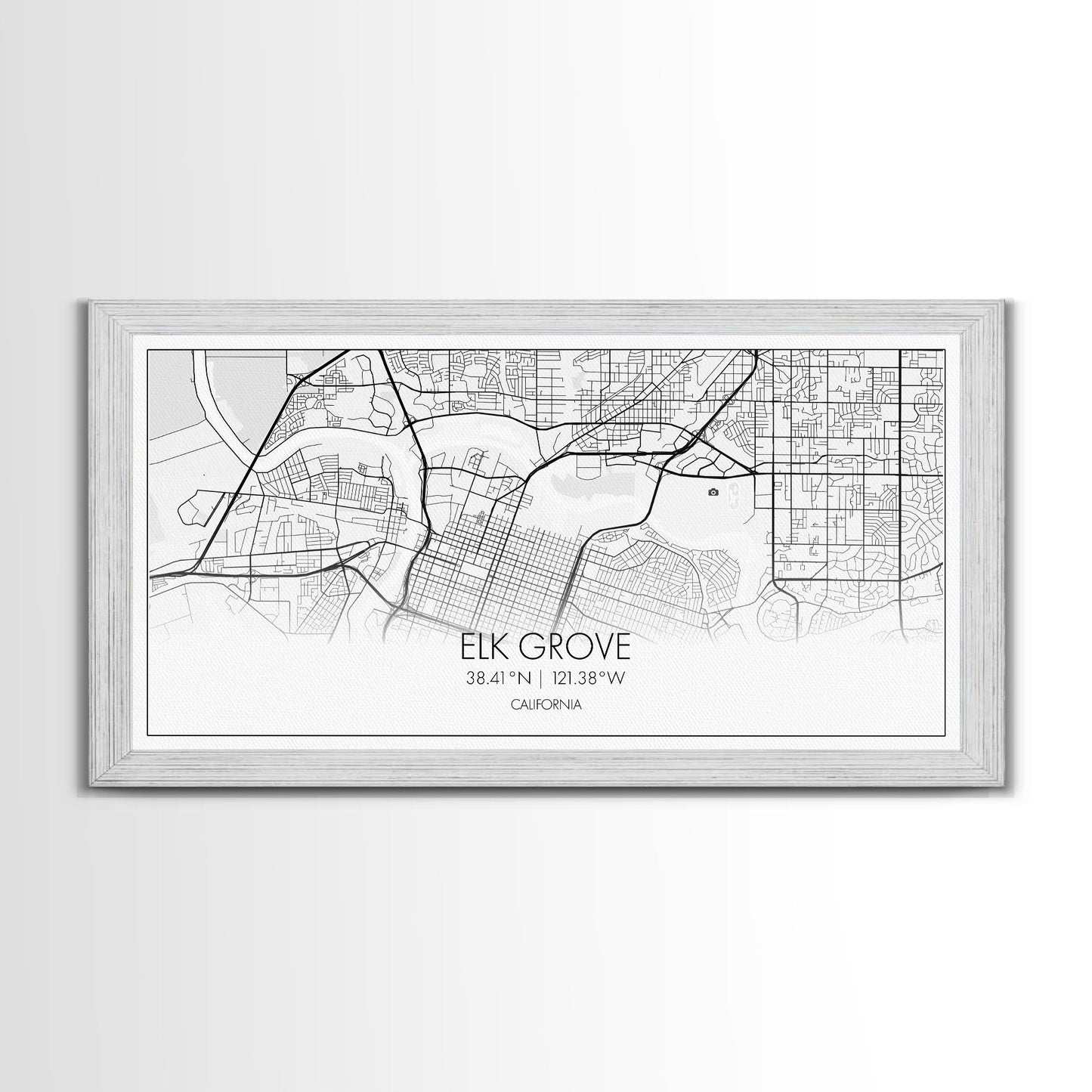 Elk Grove Street Map, California Map, Map Art, Minimalist Art, Wall Art, Canvas Art, Trendy Décor, Gift For Friend, Couple Wall Décor
