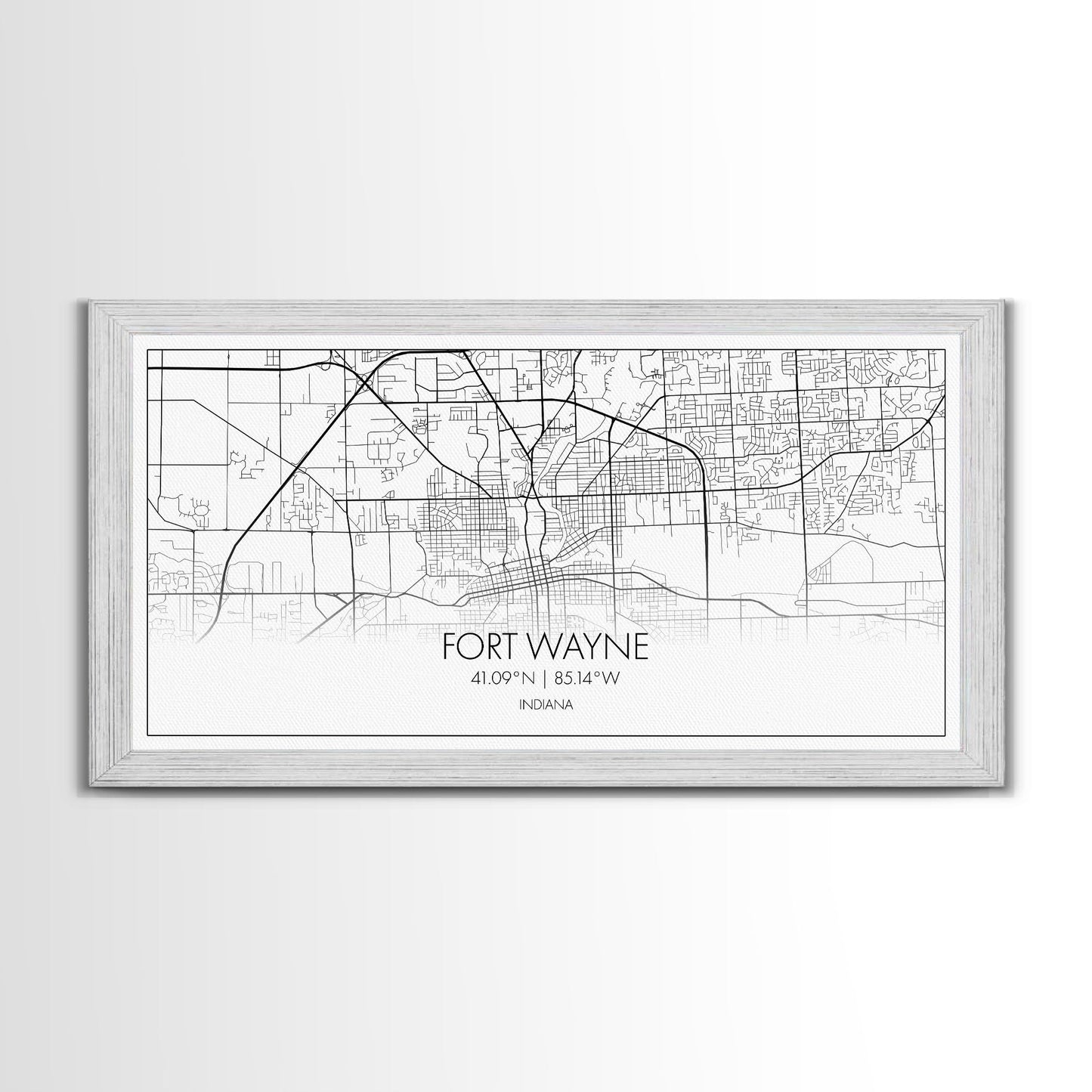 Fort Wayne Map, Nevada Map, Map Art, Minimalist Art, Wall Art, Canvas Art, Moving Gifts, Pool Room Décor, Bar Wall Art, Rustic Home Décor