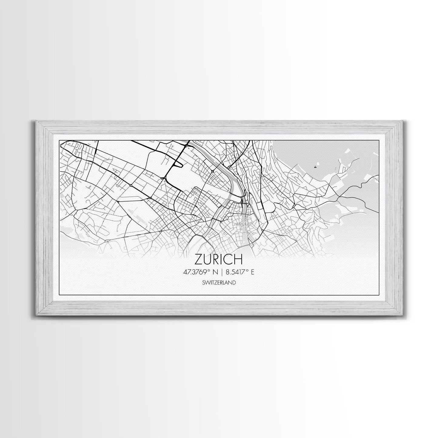 Zurich City Map, Switzerland Art, Map Print, Modern Wall Art, Wall Art, Canvas Art, Home Office Art, Newlywed Gift, Landscape Art Print
