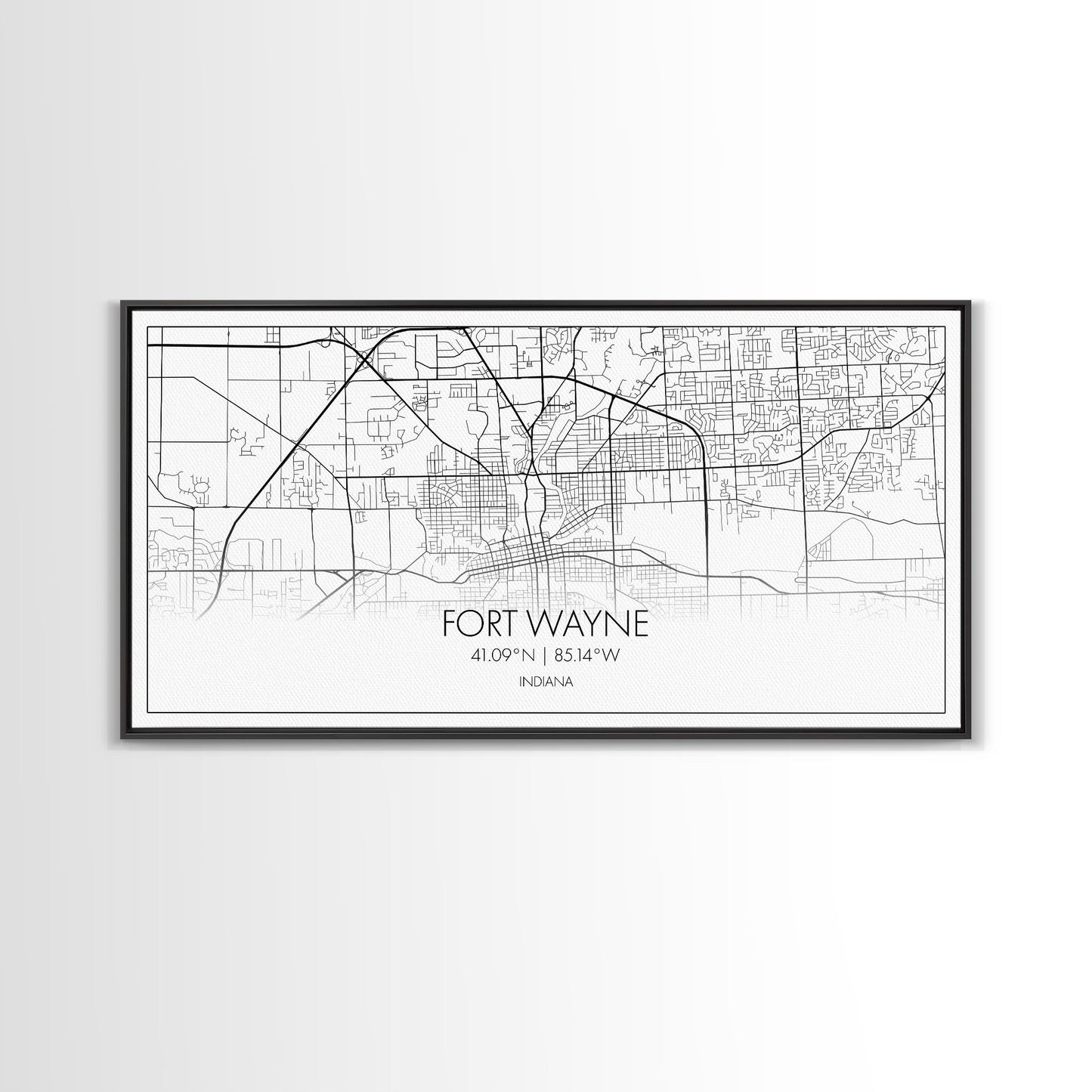 Fort Wayne Map, Nevada Map, Map Art, Minimalist Art, Wall Art, Canvas Art, Moving Gifts, Pool Room Décor, Bar Wall Art, Rustic Home Décor