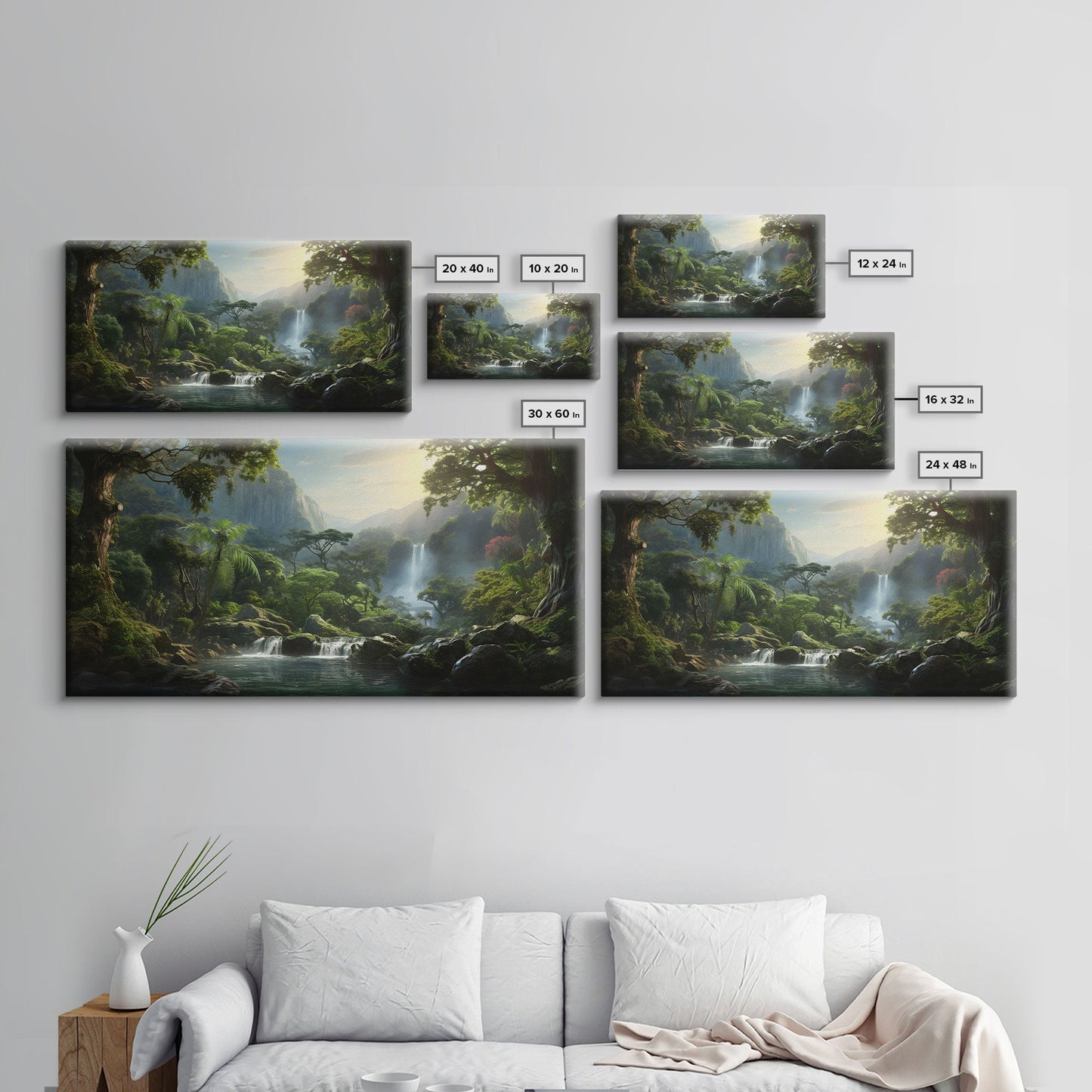 Tropical Wall Art, Framed Canvas Print, Hawaii Art, Tropical Art Print, Tropical Decor, Island Vibes, Rainbow Art, Colorful Art, Caribbean