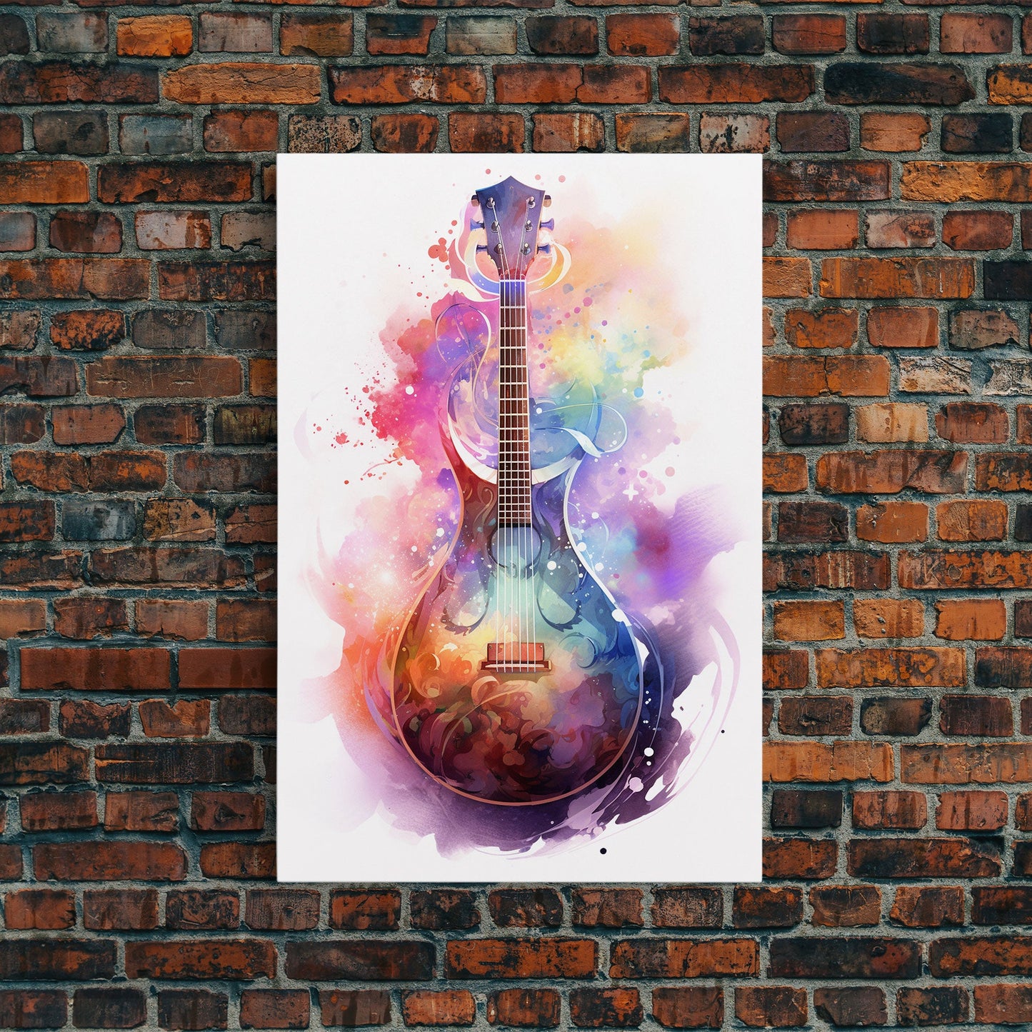 Lute Art, Stringed Instrument Print, Framed Canvas Art, Fantasy Decor, Art / Gift For The Bard Player