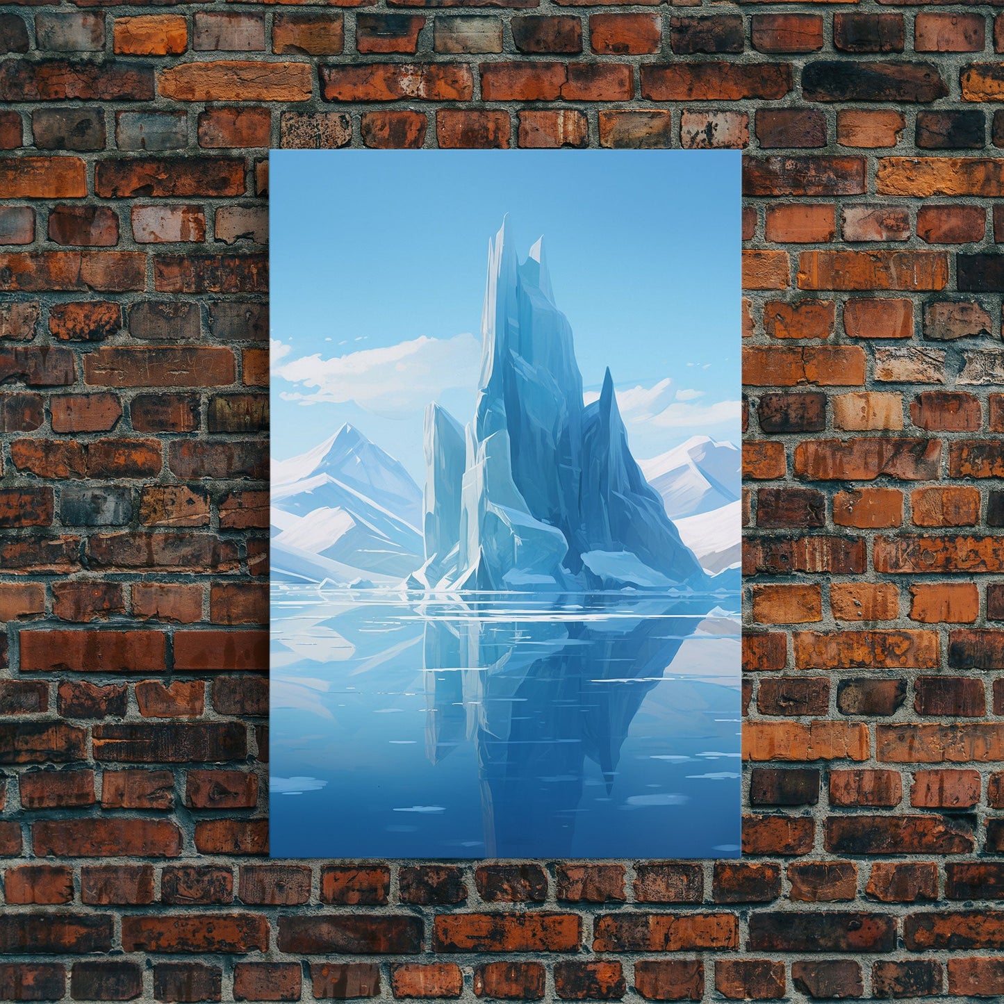 Iceberg Wall Art, Iceland Wall Art, Seascape Wall Print, Canvas Print, Wall Art, Vertical Art, Gift For Family, Above Couch Wall Art