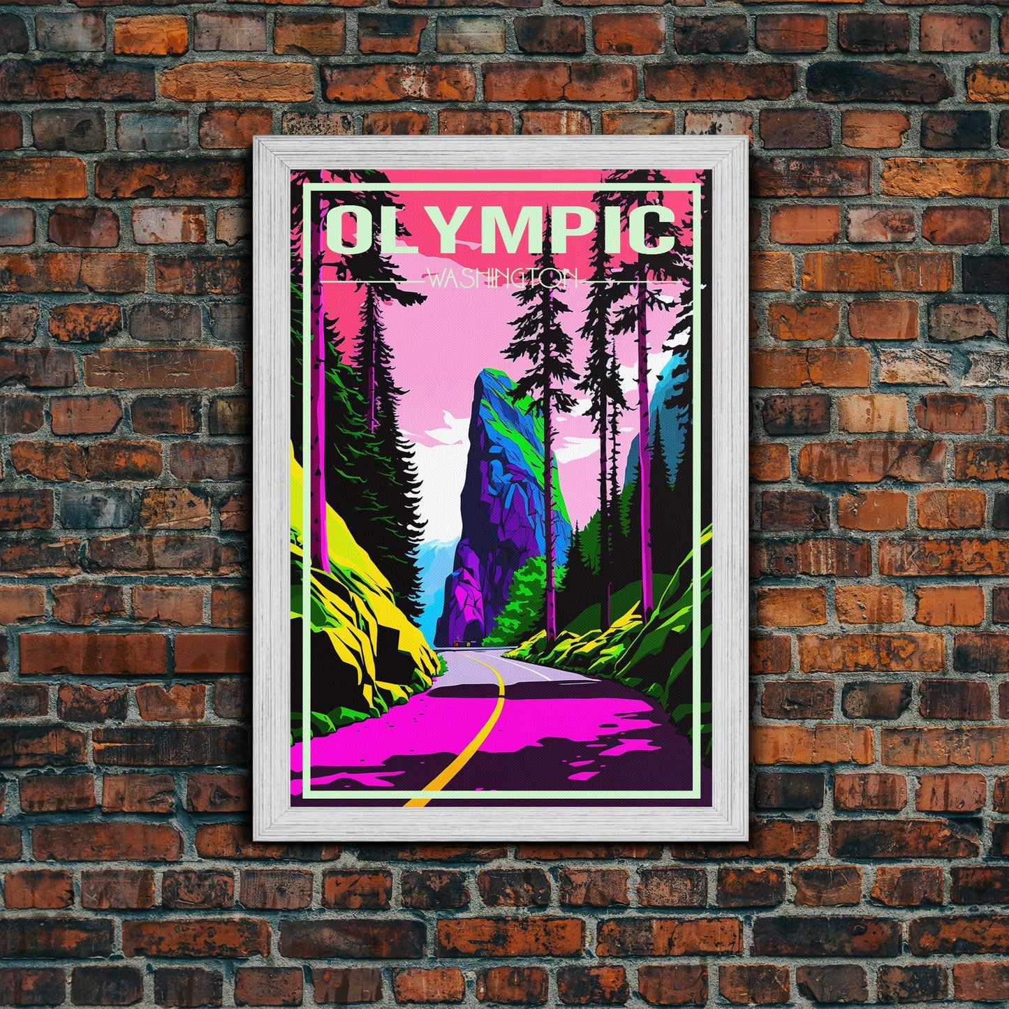 Olympic National Park, America Poster, Washington State, Travel Wall Print, Travel Poster, Travel Wall Art, Canvas Wall Print