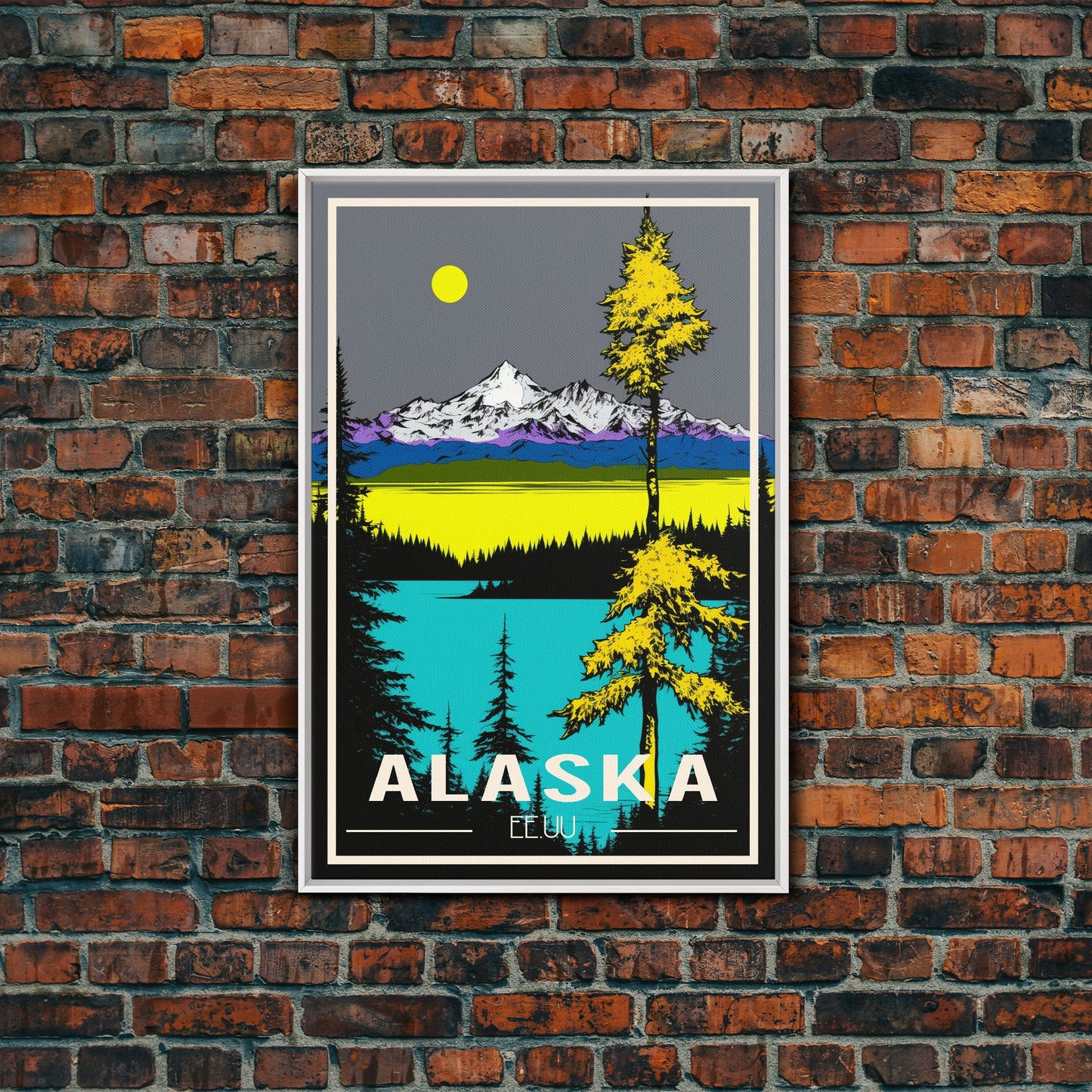 Alaska Print, Alaska Art, Alaska Wall Art, Travel Wall Print, Travel Poster, Travel Artwork, Travel Wall Art, Wall Poster, Canvas Wall Print