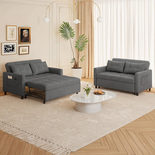 3 In 1 Convertible Sleeper Sofa Bed For Space Saving