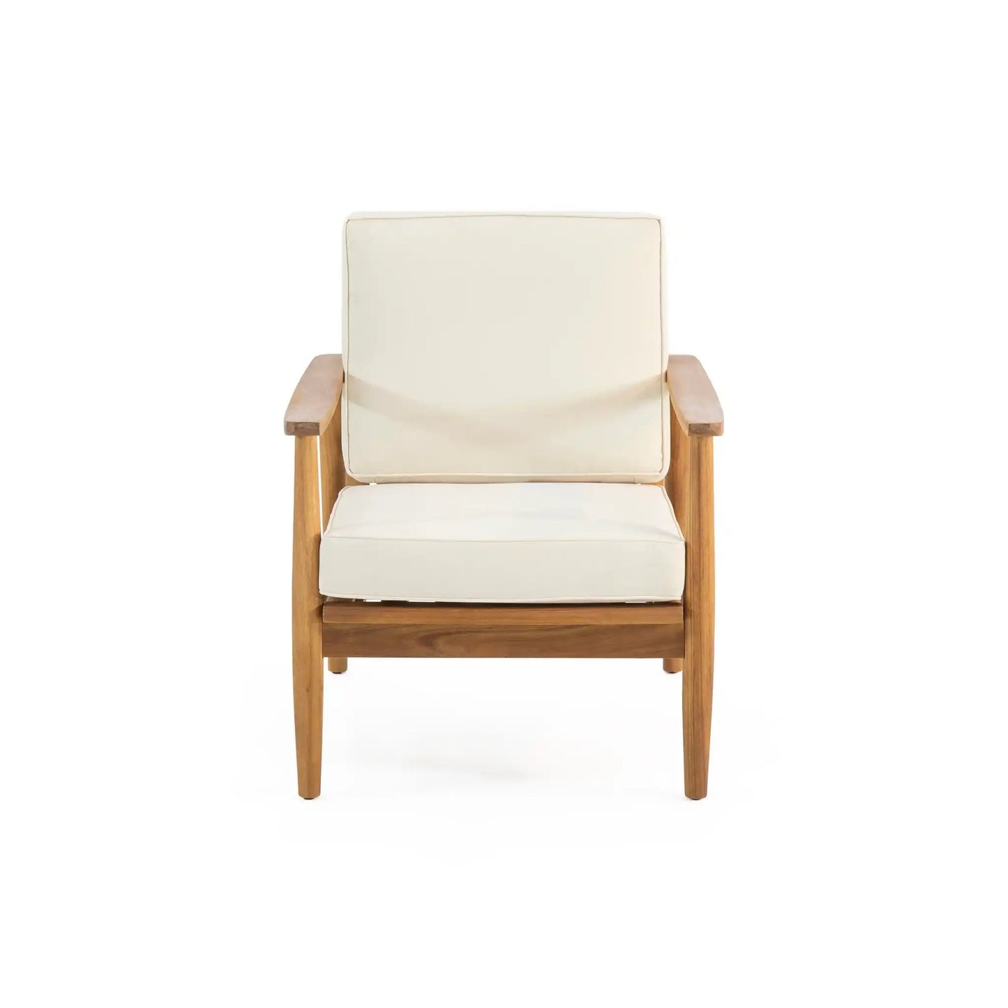 Emmry Outdoor Acacia Wood Club Chair