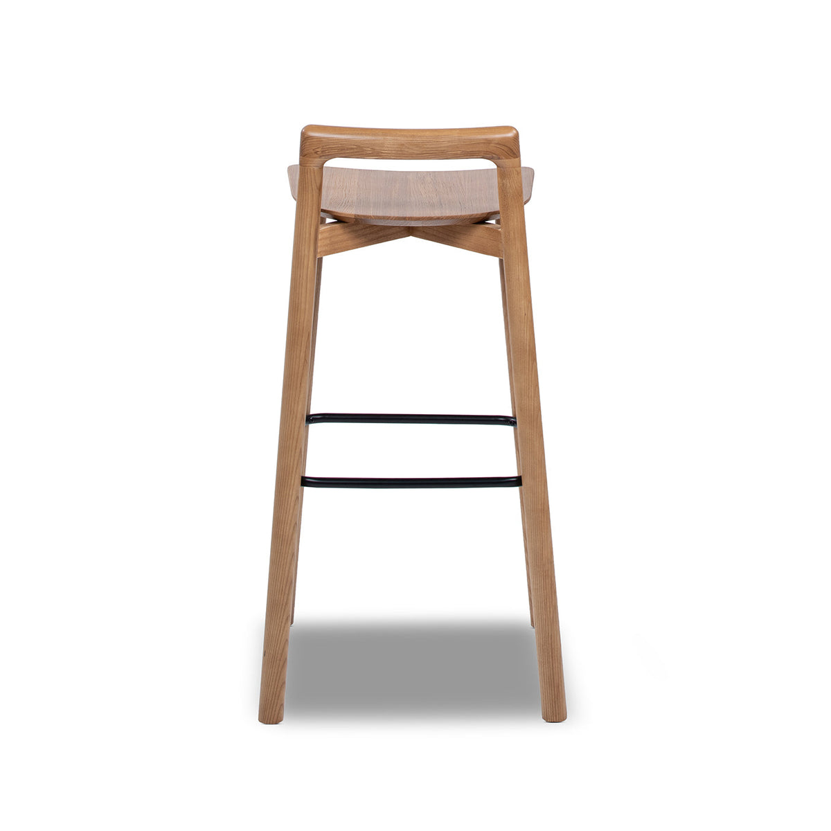 Sven 30" Modern Minimalist Low Back Wood Barstool