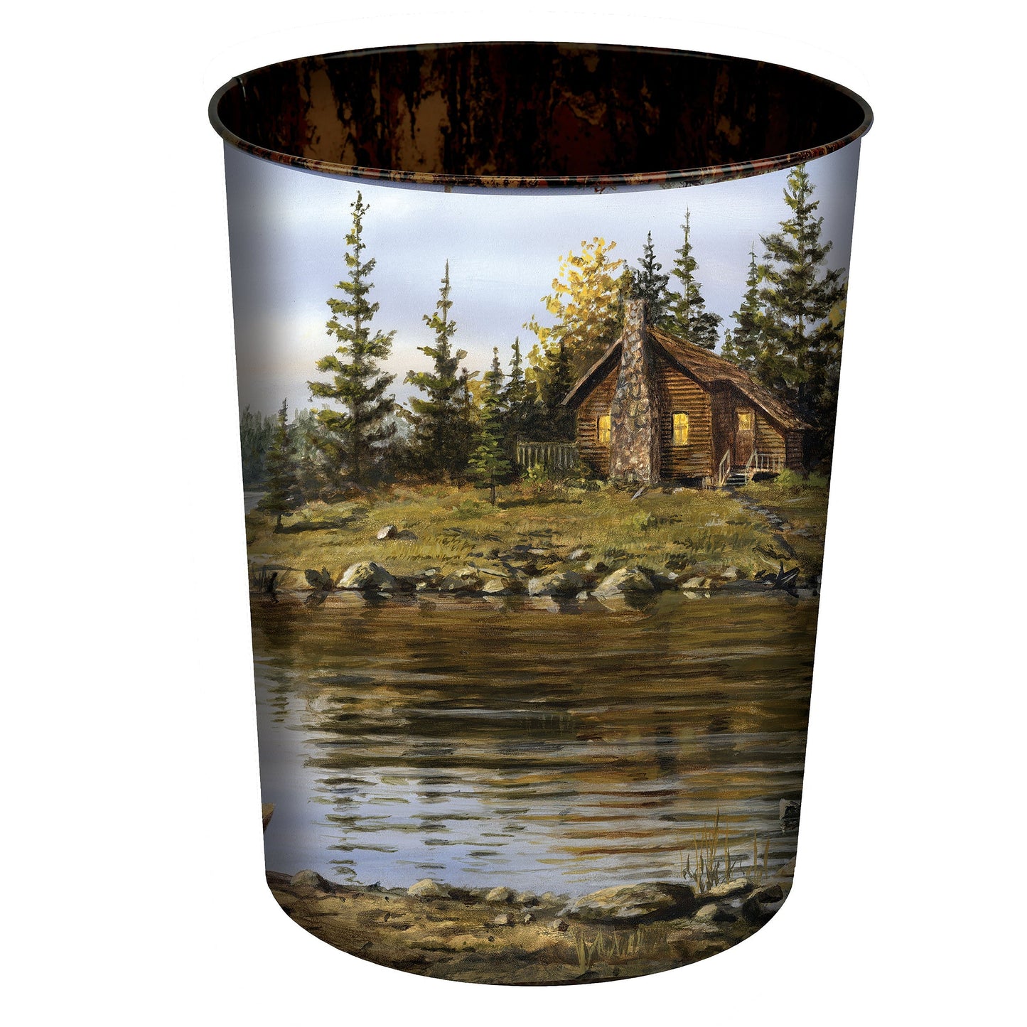 Waste Basket-Duck Cabin Scene