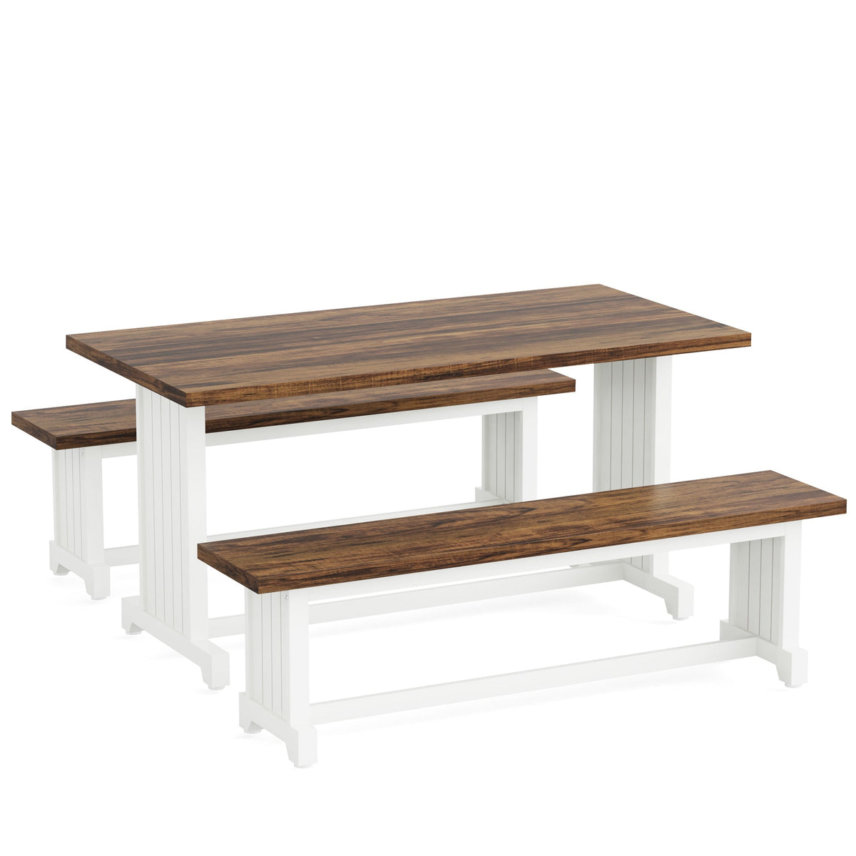 47" Farmhouse 3-Piece Dining Table Set for 2-4
