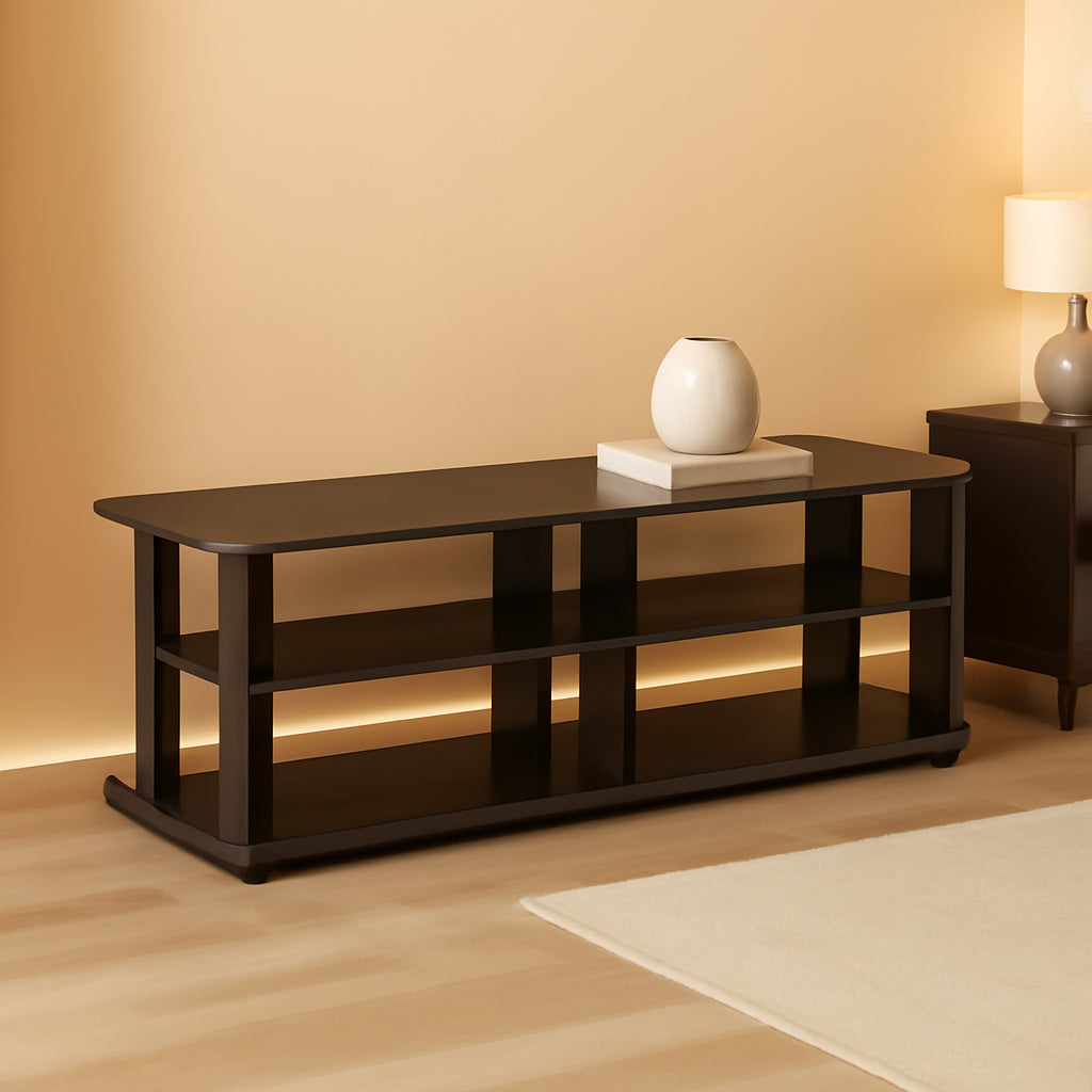Nelly Dark Walnut Entertainment Center TV Stand 43.3W x 13.4H