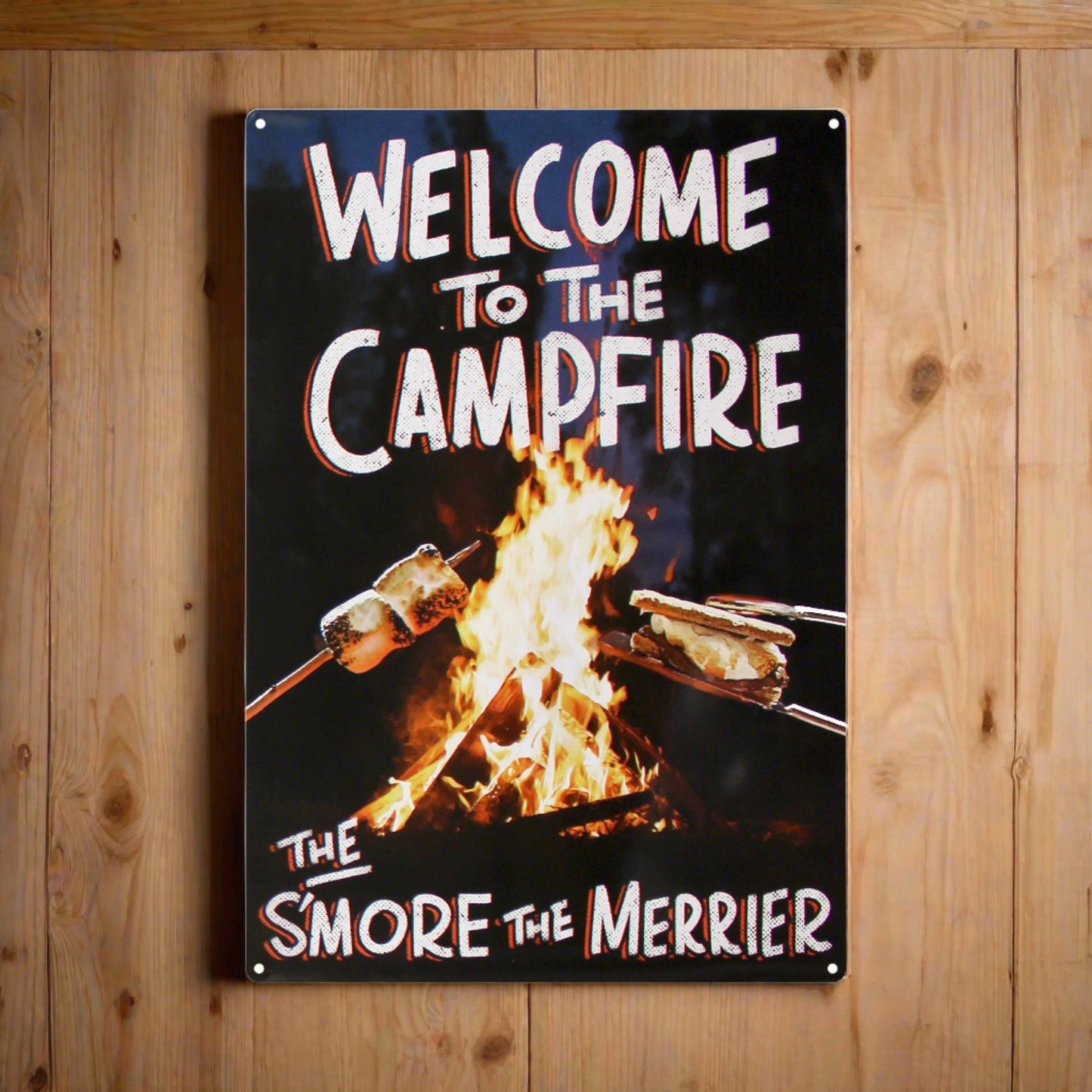 Tin Sign 12in x 17in-The Smore the Merrier