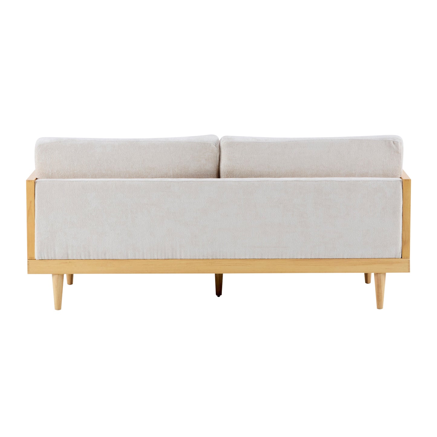 EMIR 72' Square Arm 3-Seater Sofa with Cane Rattan and Wooden Frame,Natural,,Living Rooms,Bedrooms,Apartment Office