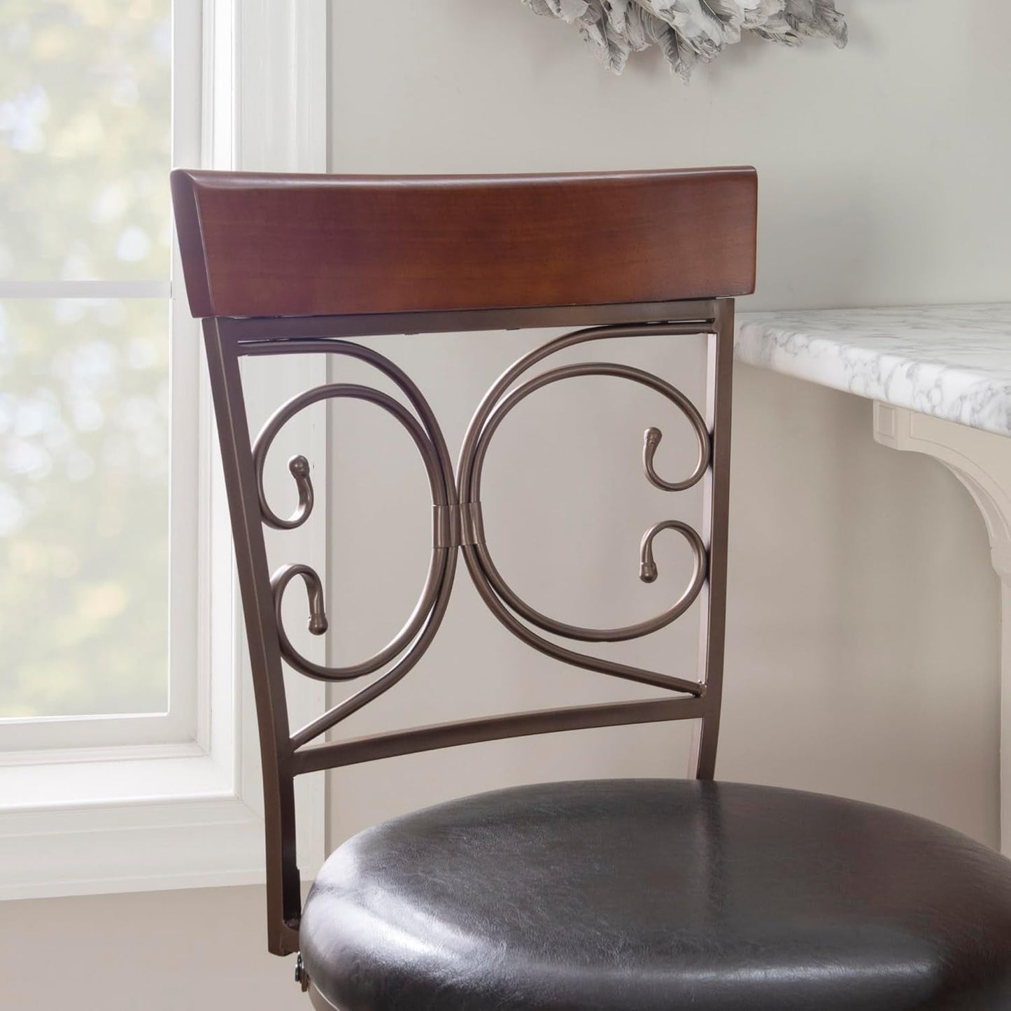 Big And Tall Bar Stool Dark Bronze Bar Height Swivel