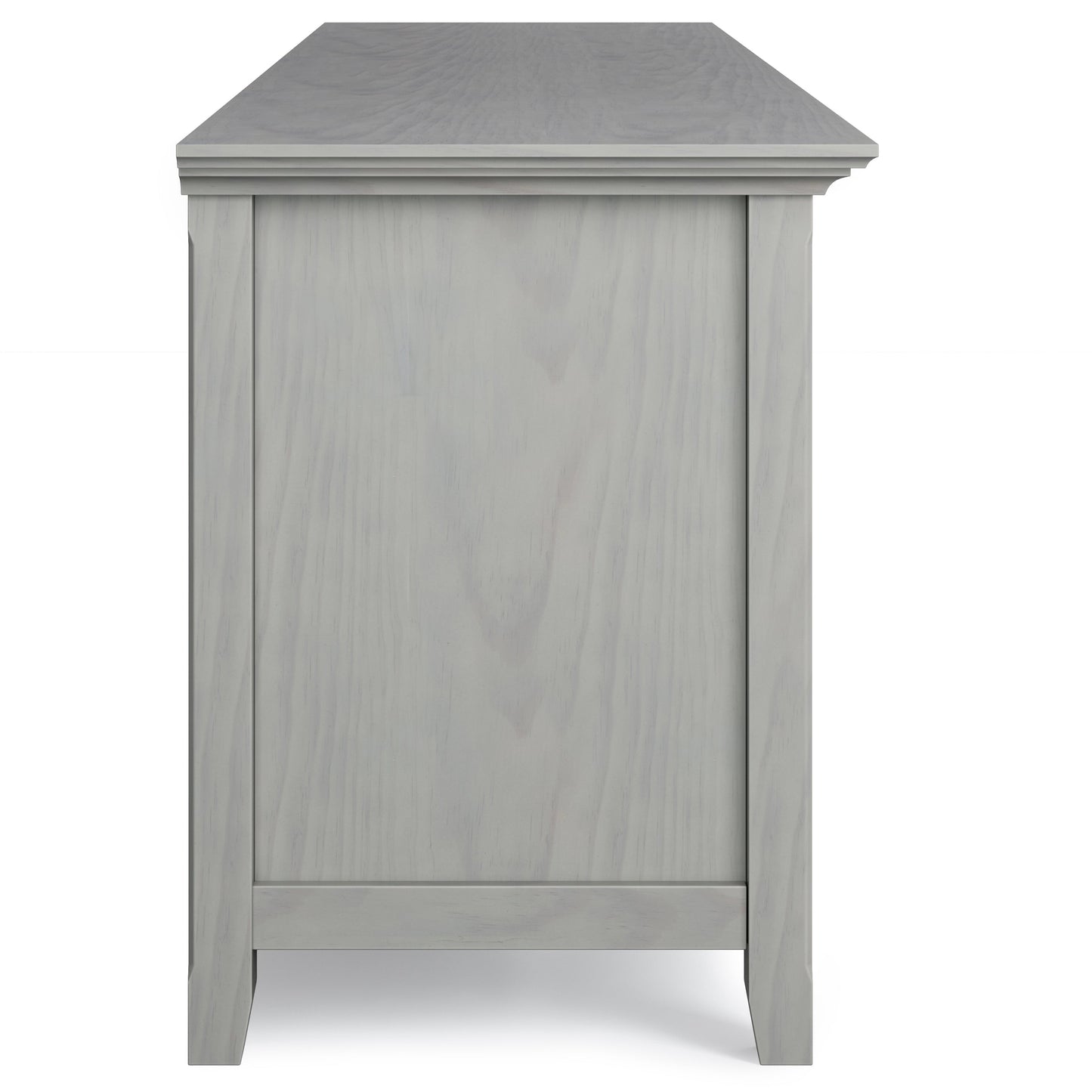Amherst 72 inch Solid Wood TV Media Stand in Fog Grey