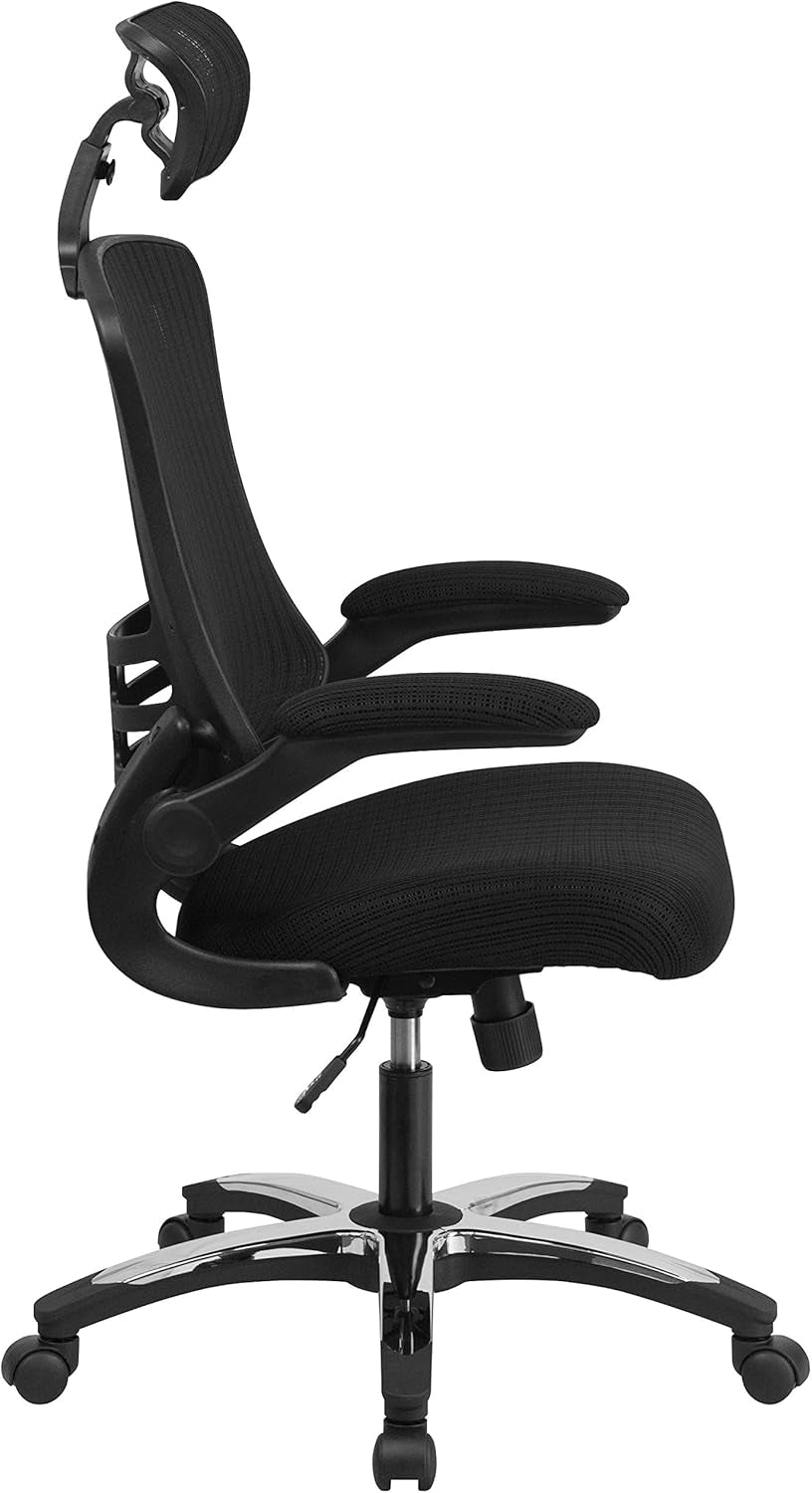 High Back Swivel Office Chair With Lumbar Support Black