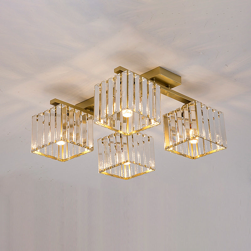 Anya's Modern Crystal Chandelier - Square Design
