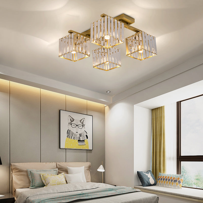 Anya's Modern Crystal Chandelier - Square Design